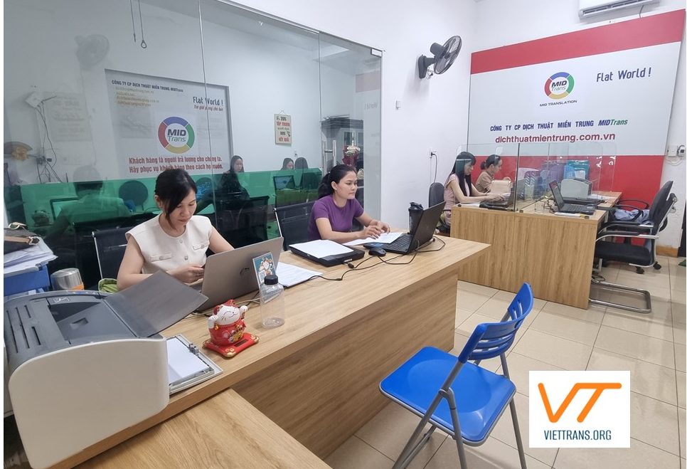 Văn phòng dịch thuật công chứng MIDTRANS Trà Vinh